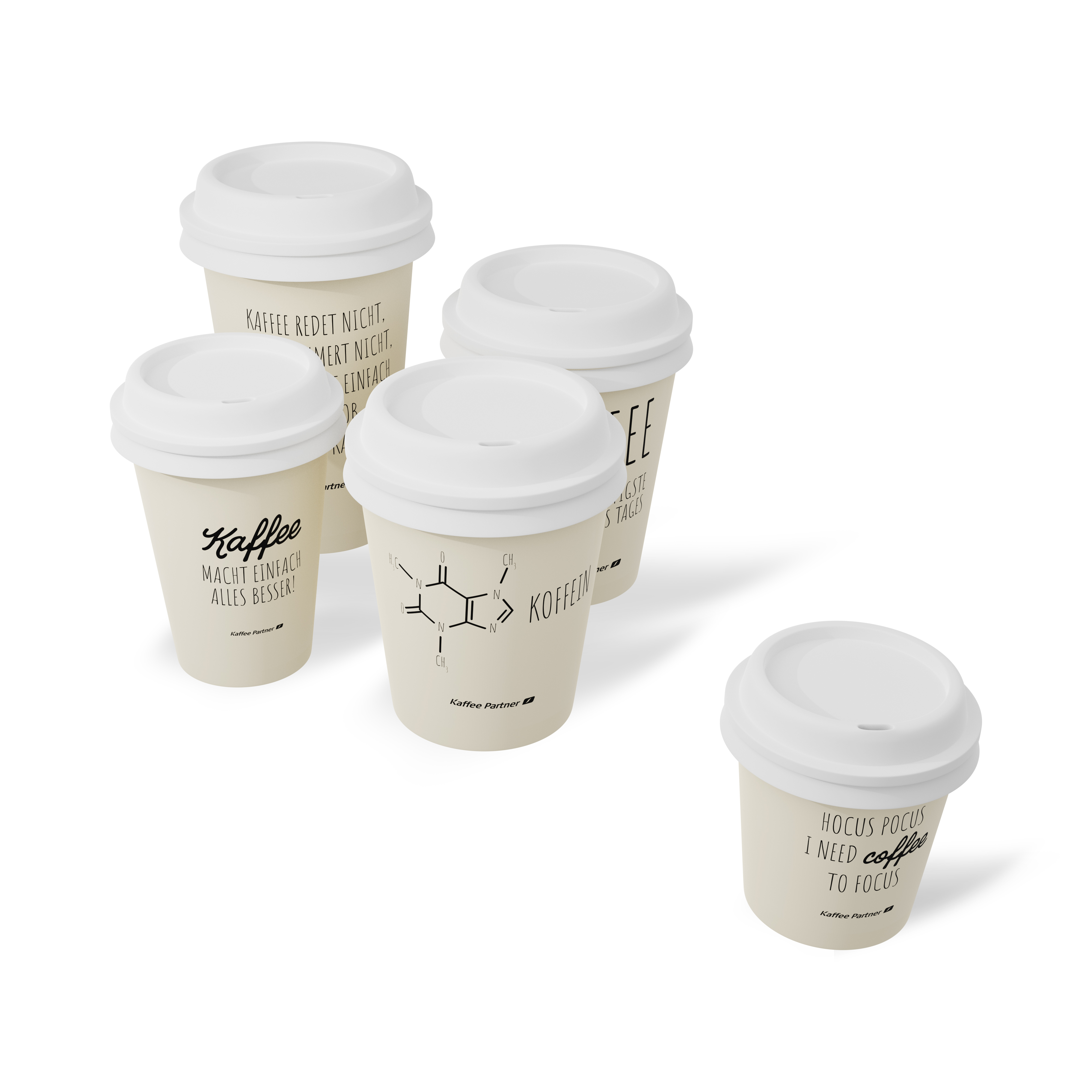 Kaffeebecher in verschiedenen Größen Coffee TO GO Becher 