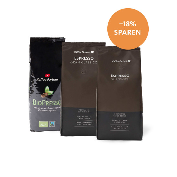 Kaffee Partner Espressobohnen im Set