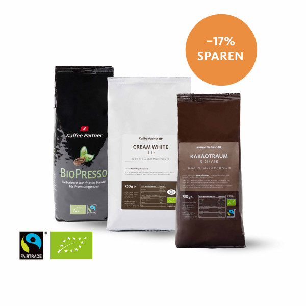 Alle Bio Produkte für den Kaffeeautomaten in einem Paket